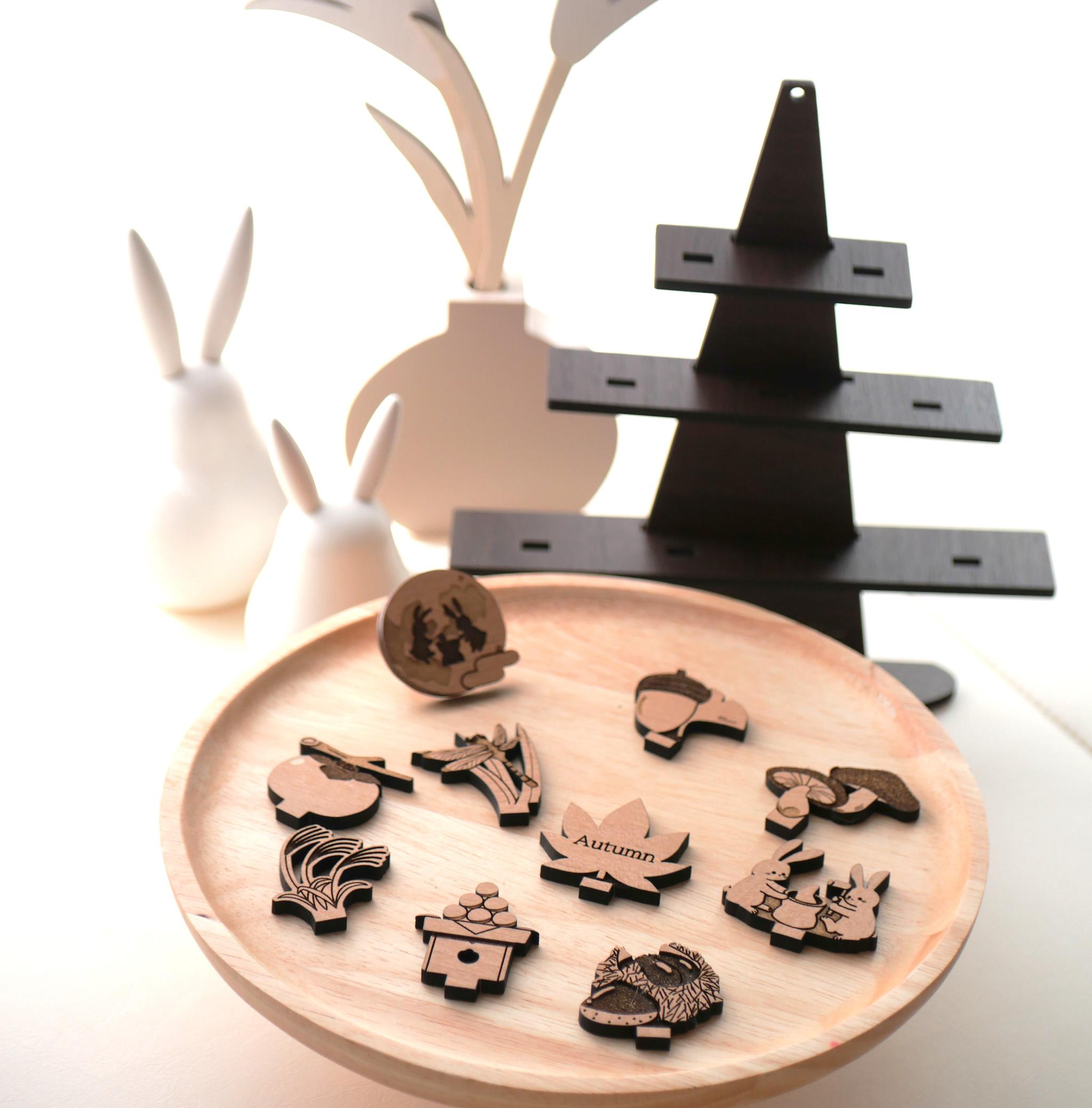 【1年中楽しめる】うちのツリー　秋パーツ│秋　9月　10月　11月　お月見　紅葉　どんぐり　季節飾り | 3枚目